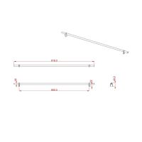 Мебельная ручка-рейлинг Cebi A1260/800 Striped схема