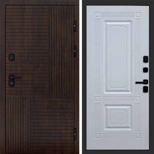 Входная дверь Termo-door Премиум винорит Веста Дуб с терморазрывом - Мадрид Белый софт