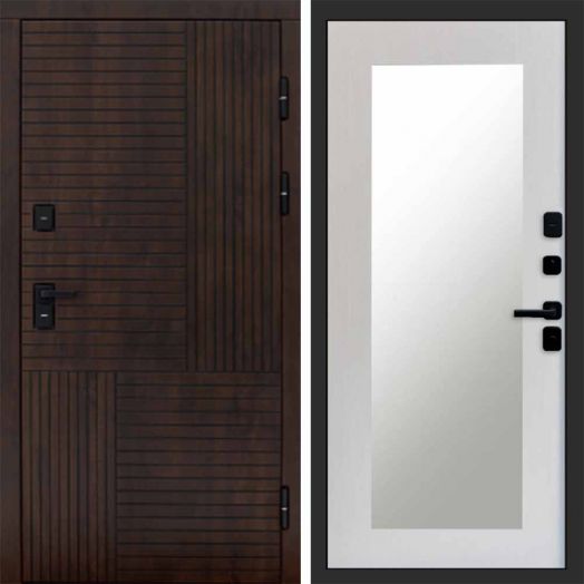 Входная дверь Termo-door Премиум винорит Веста Дуб с терморазрывом - Зеркало триумф Лиственница