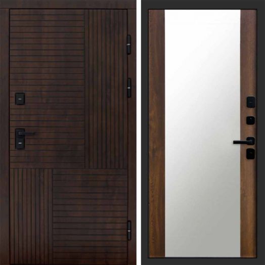 Входная дверь Termo-door Премиум винорит Веста Дуб с терморазрывом - Зеркало Дуб