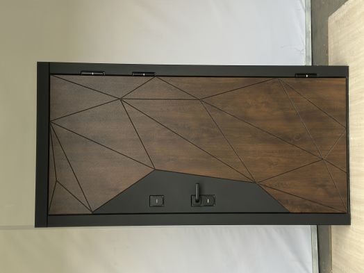 Входная дверь Termo-door Премиум винорит Геометрия Дуб с терморазрывом - Porte black