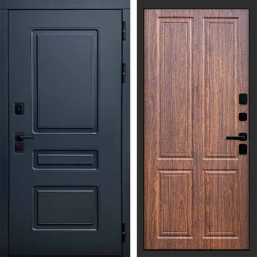 Входная дверь Termo-door Аляска Графит с терморазрывом - Орех стандарт