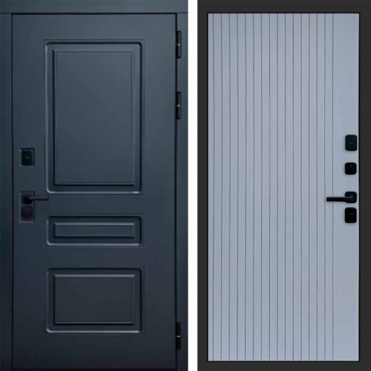 Входная дверь Termo-door Аляска Графит с терморазрывом - FLAT Грей софт