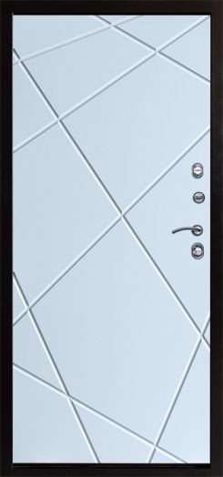 Входная дверь Termo-door Сибирь Антик медь с терморазрывом - Лучи Белый