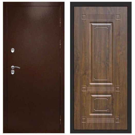 Входная дверь Termo-door Сибирь Антик медь с терморазрывом - Мадрид Дуб