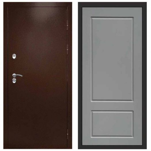 Входная дверь Termo-door Сибирь Антик медь с терморазрывом - Марсель Грей софт