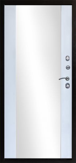 Входная дверь Termo-door Сибирь Антик медь с терморазрывом - Зеркало Белый софт