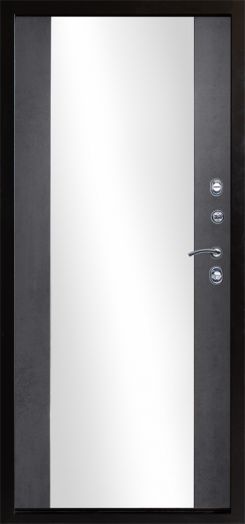 Входная дверь Termo-door Сибирь Антик медь с терморазрывом - Зеркало Бетон темный