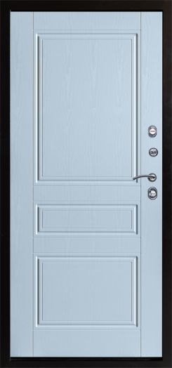 Входная дверь Termo-door Сибирь Антик серебро с терморазрывом - Классика Белое дерево