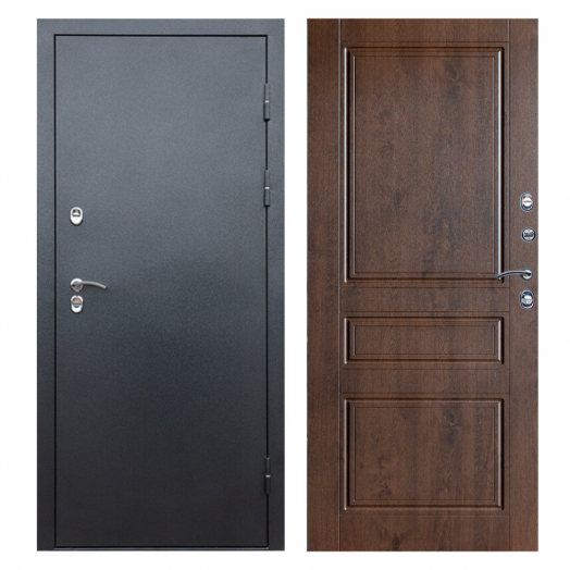 Входная дверь Termo-door Сибирь Антик серебро с терморазрывом - Классика Дуб