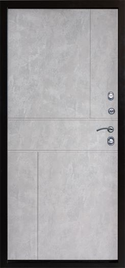 Входная дверь Termo-door Сибирь Антик серебро с терморазрывом - Горизонт Бетон светлый