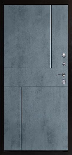 Входная дверь Termo-door Сибирь Антик серебро с терморазрывом - Горизонт Бетон темный