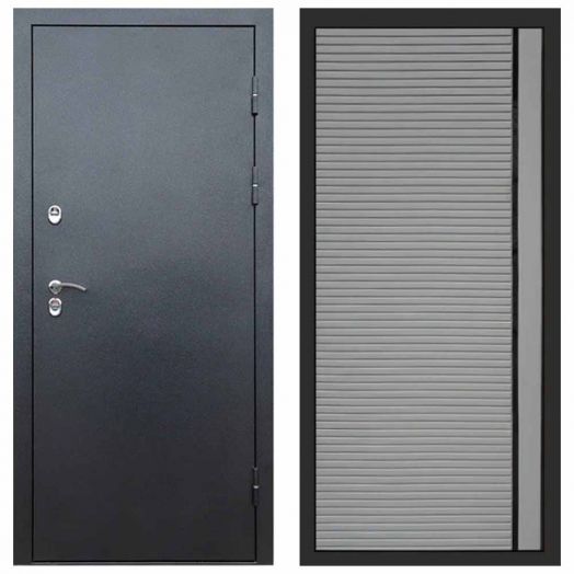 Входная дверь Termo-door Сибирь Антик серебро с терморазрывом - Porte Грей софт