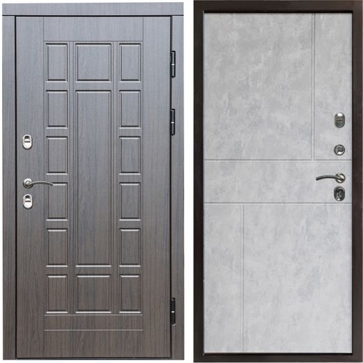 Входная дверь Termo-door Премиум винорит Виргиния Венге с терморазрывом - Горизонт Бетон светлый