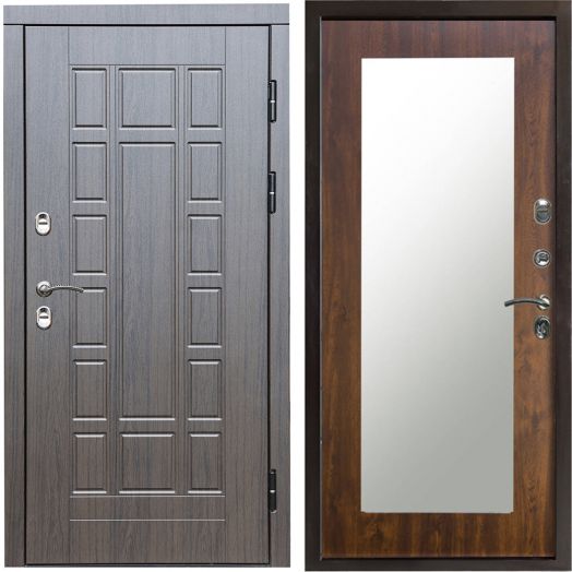 Входная дверь Termo-door Премиум винорит Виргиния Венге с терморазрывом - Зеркало триумф Дуб
