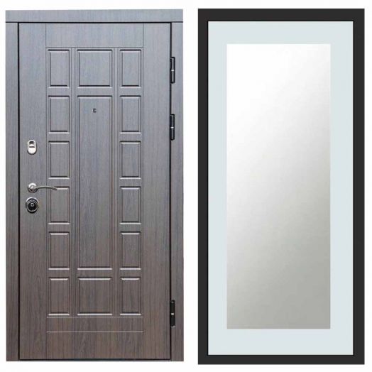 Входная дверь Termo-door Премиум винорит Виргиния Венге с терморазрывом - Зеркало триумф Белый софт