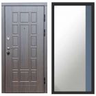Входная дверь Termo-door Премиум винорит Виргиния Венге с терморазрывом - Широкое Зеркало Фацет Грей софт