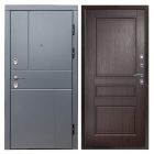 Входная дверь Termo-door Премиум винорит Вертикаль Грей с терморазрывом - Класскика Венге