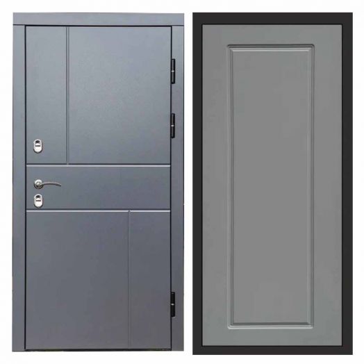 Входная дверь Termo-door Премиум винорит Вертикаль Грей с терморазрывом - Гранд Грей софт