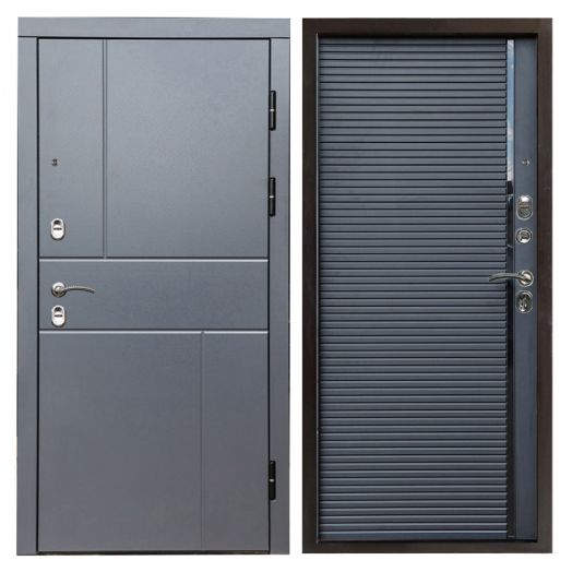 Входная дверь Termo-door Премиум винорит Вертикаль Грей с терморазрывом - Porte black