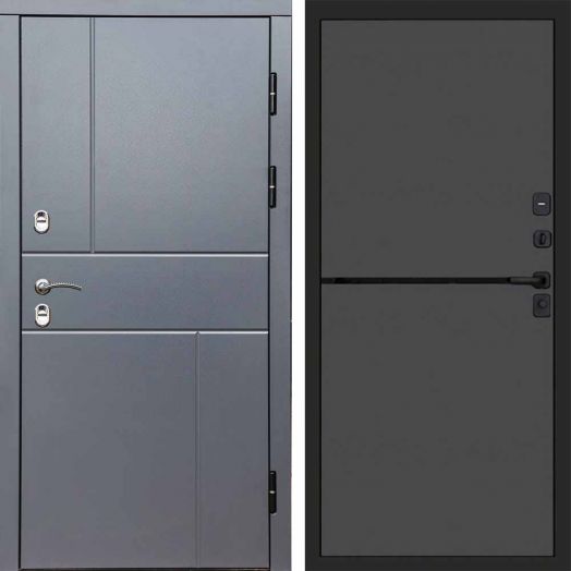 Входная дверь Termo-door Премиум винорит Вертикаль Грей с терморазрывом - Нео Графит