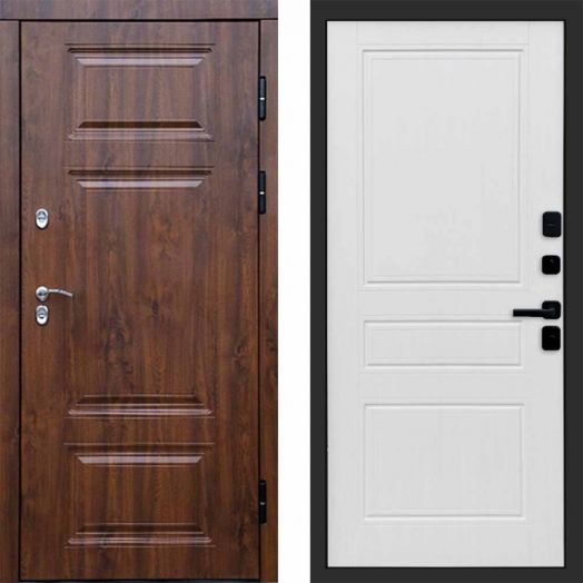 Входная дверь Termo-door Премиум винорит Дуб с терморазрывом - Классика Белое дерево