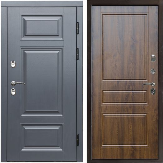 Входная дверь Termo-door Премиум винорит Грей с терморазрывом - Классика Дуб