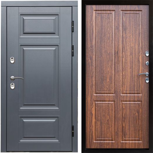 Входная дверь Termo-door Премиум винорит Грей с терморазрывом - Орех стандарт