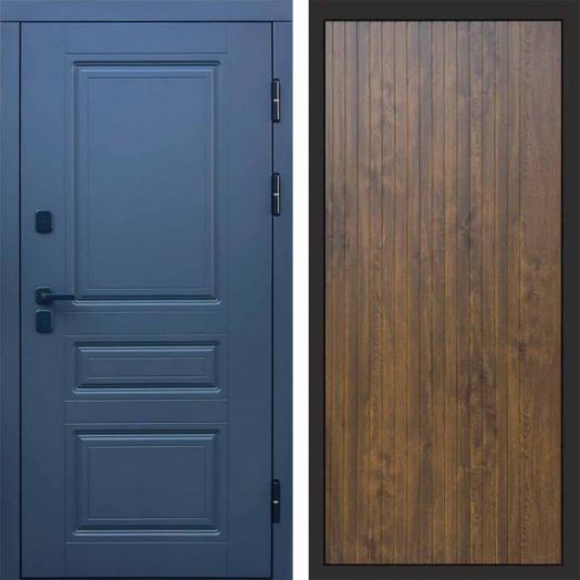 Входная дверь Termo-door Премиум винорит Орегон Графит с терморазрывом - FLAT Дуб