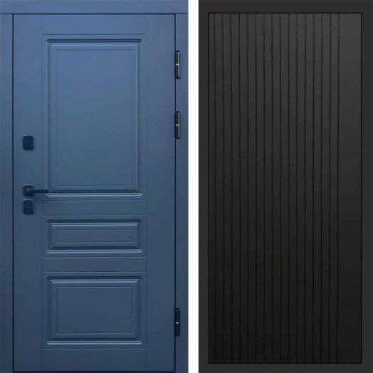 Входная дверь Termo-door Премиум винорит Орегон Графит с терморазрывом - FLAT Черный кварц