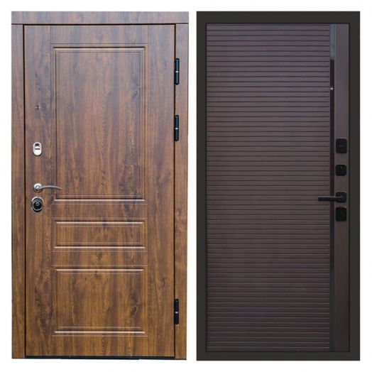 Входная дверь Termo-door Премиум винорит Орегон Дуб с терморазрывом - Porte Шоколад