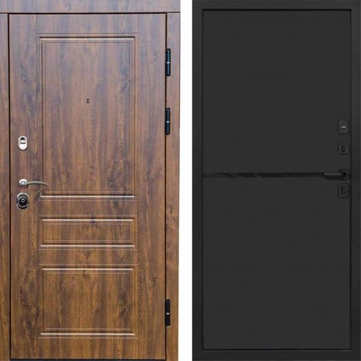 Входная дверь Termo-door Премиум винорит Орегон Дуб с терморазрывом - Нео Black