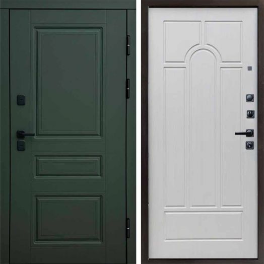 Входная дверь Termo-door Премиум винорит Орегон Грин с терморазрывом - Арка Лиственница