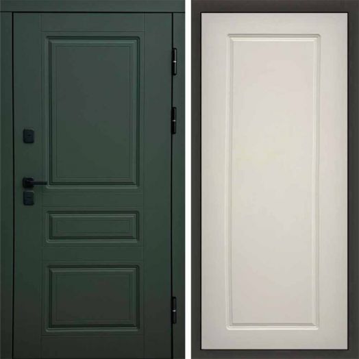 Входная дверь Termo-door Премиум винорит Орегон Грин с терморазрывом - Гранд Слоновая кость