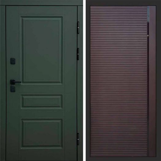 Входная дверь Termo-door Премиум винорит Орегон Грин с терморазрывом - Porte Шоколад