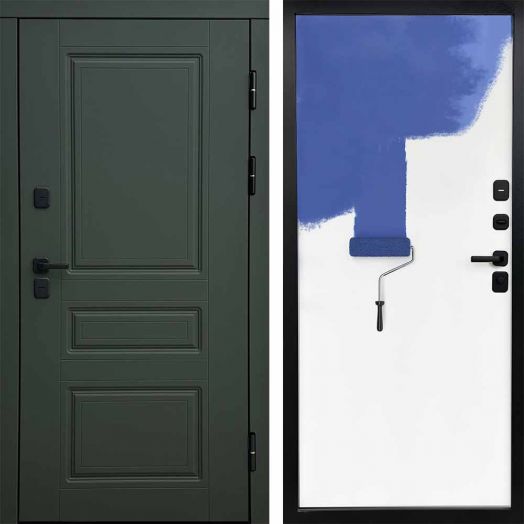 Входная дверь Termo-door Премиум винорит Орегон Грин с терморазрывом - Грунт под покраску