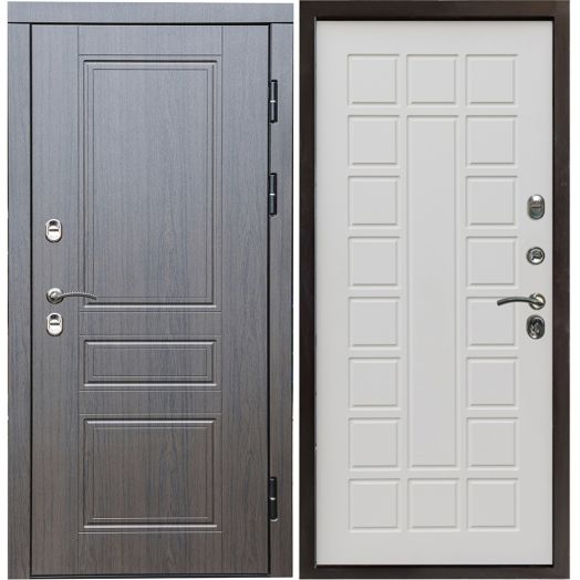 Входная дверь Termo-door Премиум винорит Орегон Венге с терморазрывом - Престиж Бежевый матовый