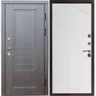 Входная дверь Termo-door Премиум винорит Орегон Венге с терморазрывом - Лучи Белый