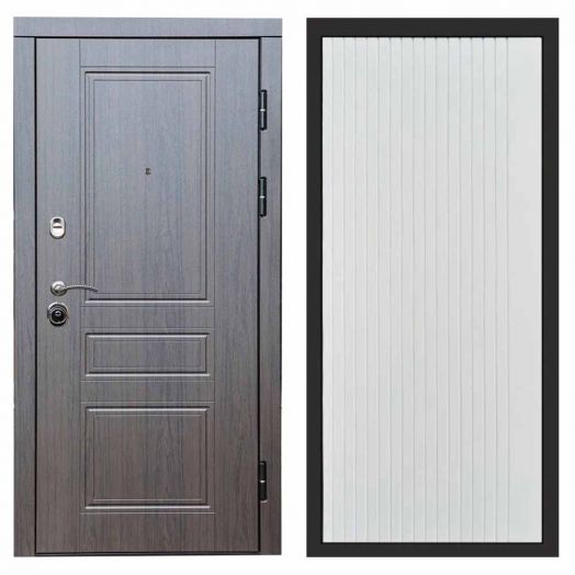 Входная дверь Termo-door Премиум винорит Орегон Венге с терморазрывом - FLAT Белый софт