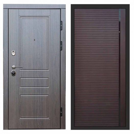 Входная дверь Termo-door Премиум винорит Орегон Венге с терморазрывом - Porte Шоколад