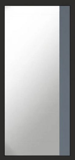 Входная дверь Termo-door Премиум винорит Орегон Венге с терморазрывом - Широкое Зеркало Фацет Грей софт