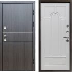 Входная дверь Termo-door Премиум винорит Вертикаль Венге с терморазрывом - Арка Лиственница