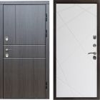 Входная дверь Termo-door Премиум винорит Вертикаль Венге с терморазрывом - Лучи Белый