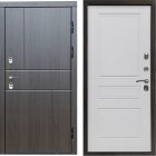 Входная дверь Termo-door Премиум винорит Вертикаль Венге с терморазрывом - Классик Белый софт