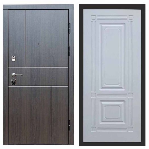 Входная дверь Termo-door Премиум винорит Вертикаль Венге с терморазрывом - Мадрид Белый софт