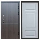 Входная дверь Termo-door Премиум винорит Вертикаль Венге с терморазрывом - Лион Белый софт