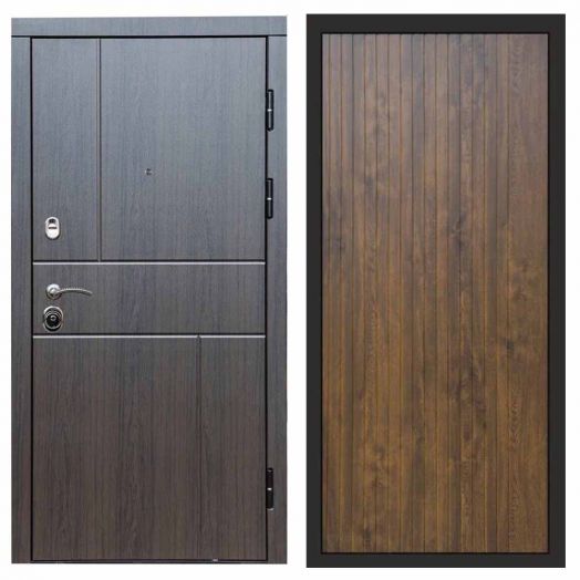 Входная дверь Termo-door Премиум винорит Вертикаль Венге с терморазрывом - FLAT Дуб