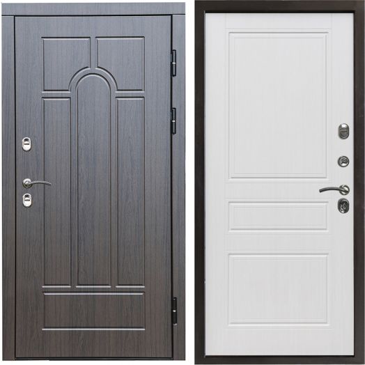 Входная дверь Termo-door Премиум винорит Модена Венге с терморазрывом - Классика Белое дерево