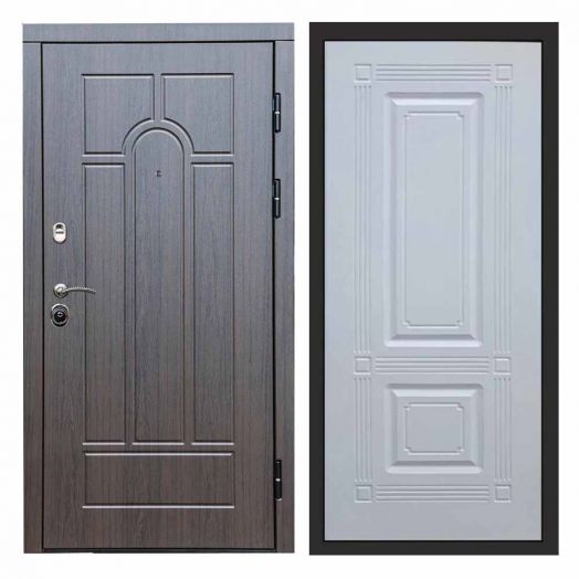 Входная дверь Termo-door Премиум винорит Модена Венге с терморазрывом - Мадрид Белый софт