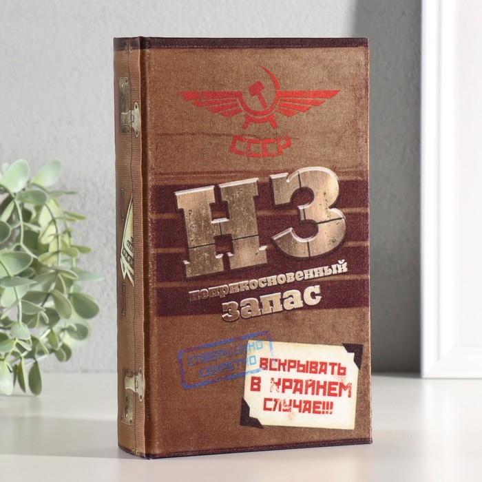 Шкатулка книга-сейф «Неприкосновенный запас», дерево, с замком, 21?13?5 см